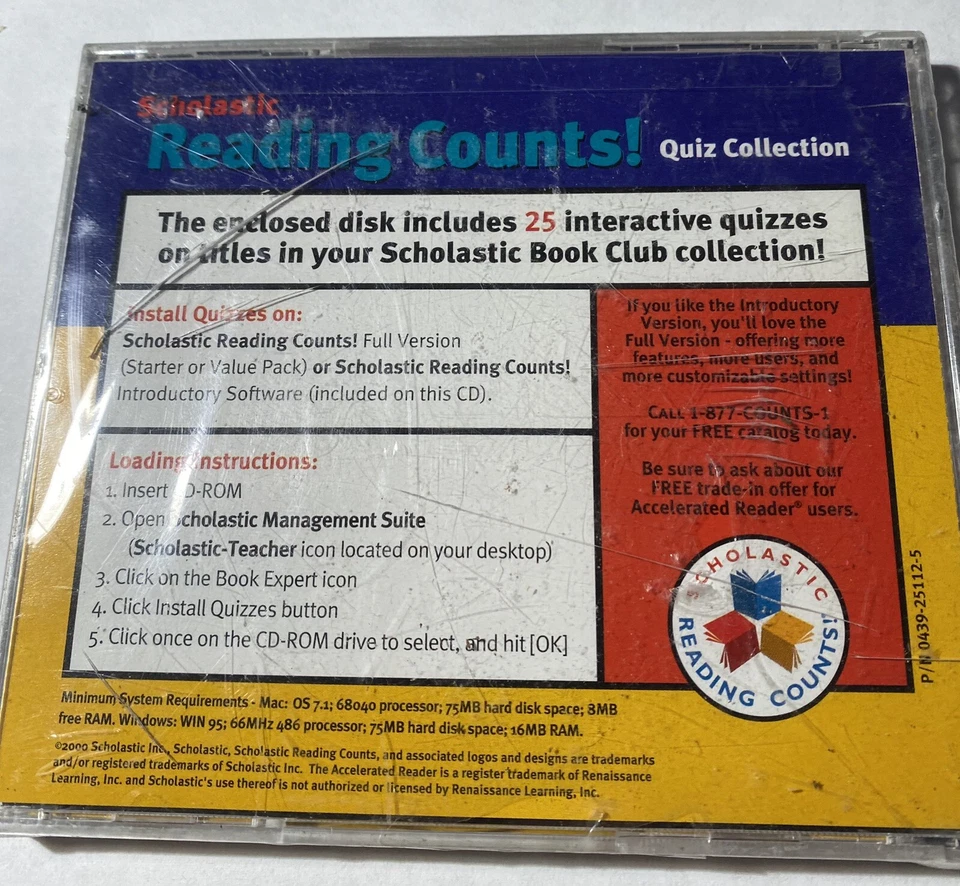 Scholastic Reading Counts Introductory Software Sampler PC CD-ROM New Sealed. - Image 4 of 4