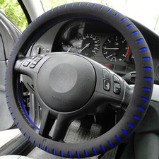 Lenkrad Bezug Schoner Hülle Schaumstoff weich soft schwarz blau 37 38 39 cm