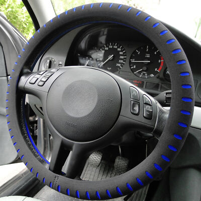 Lenkrad Bezug Schoner Hülle Schaumstoff weich soft schwarz blau 37 38 39 cm