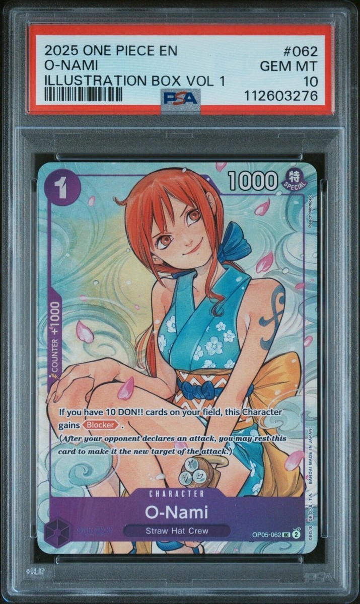 PSA 10 O-Nami OP05-062 SR Full Art Promo One Piece
