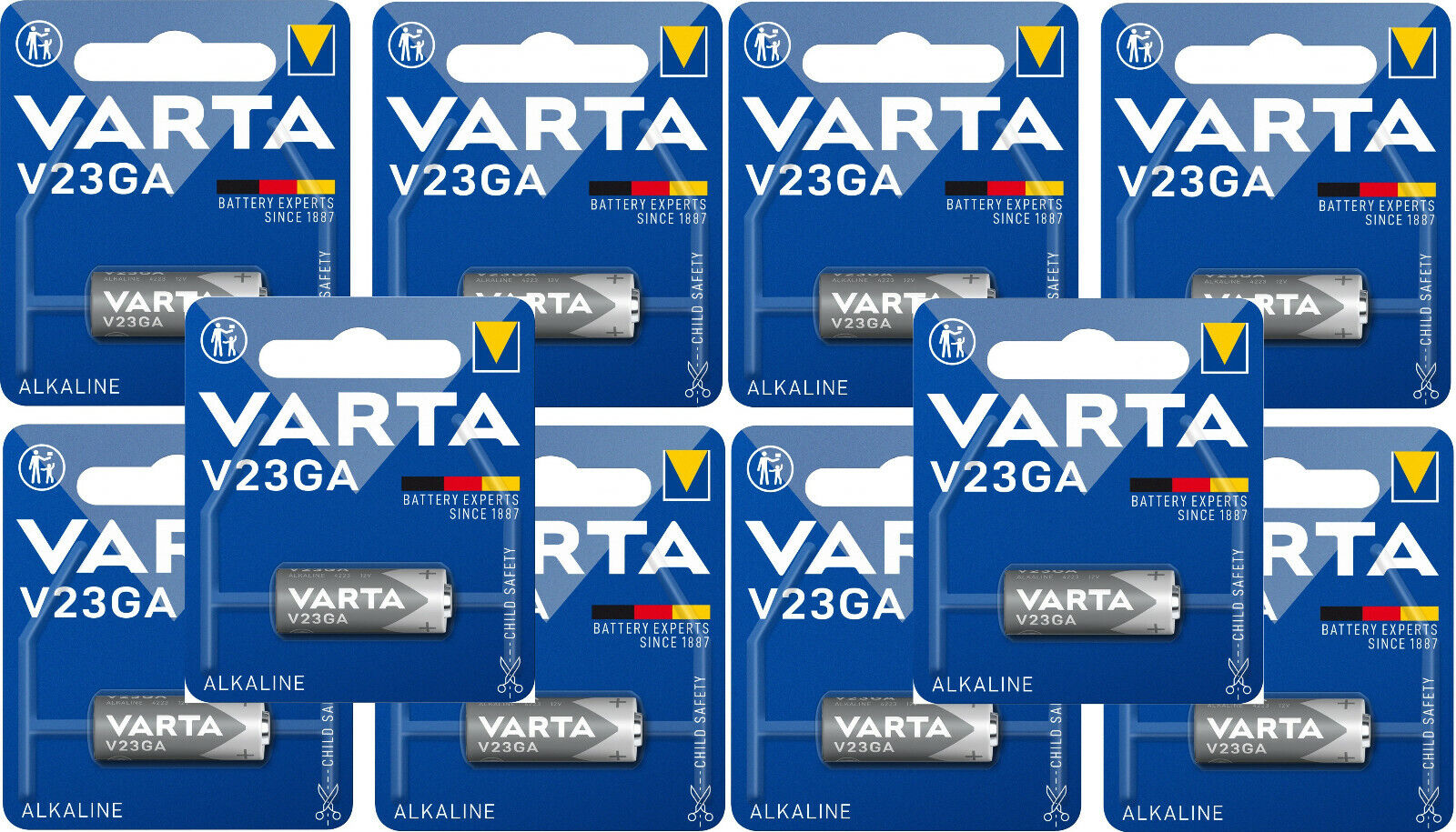 Thumbnail - 10 Stück Varta V23ga Batterie Mn21 A23 Alkaline 12v Blister 23a 23ga