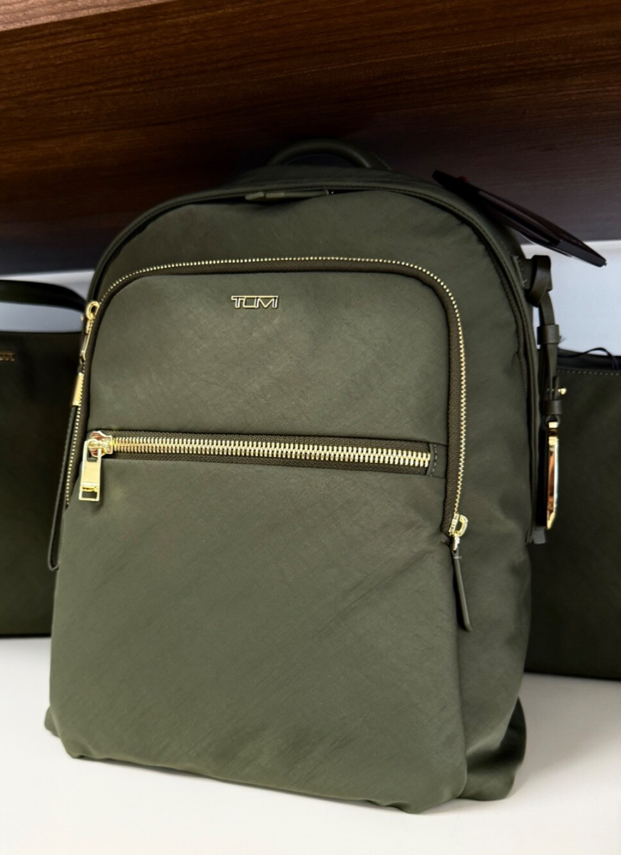 NEW Tumi Voyageur HALSEY 14.5” Nylon & Leather Laptop Backpack