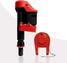 Korky Smart Fill Valve & Flapper 818ZSV, Eco-Friendly, Red, Made in USA