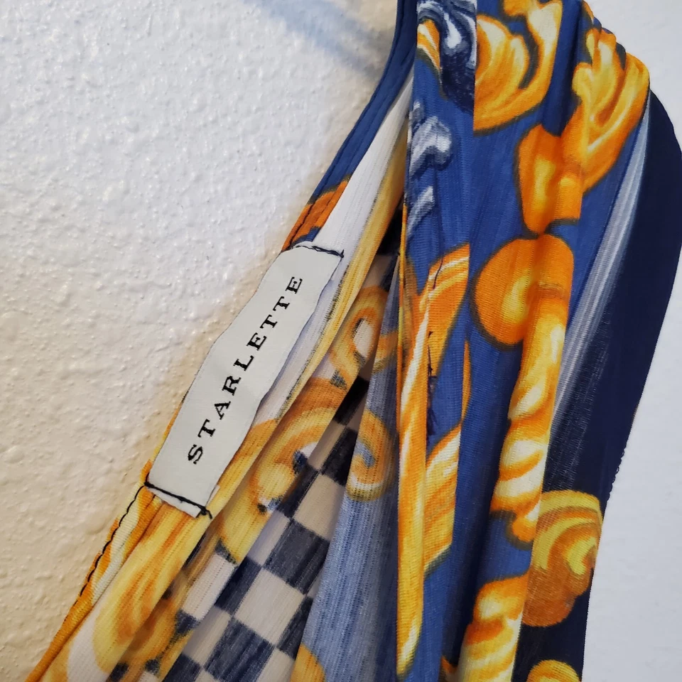 Starlette Jumpsuit Deep V Neck With Belt Party Cocktails Womens Size L - Image 3 of 4