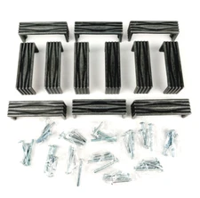 New 12-pc Industrial Contemporary Steel Cabinet Drawer Pulls Handles w/ Screws