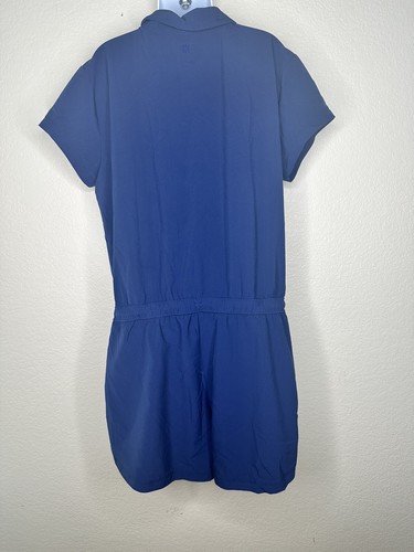 Athleta Girl Vacay All Day Romper shorts shortall Navy Blue Size XL 14 - Picture 8 of 10