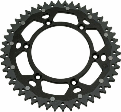 Moose Racing Motorcycle Dual Sprocket Aluminum/Steel Ring 48T Black 1210-1460