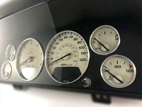 For Jeep Grand Cherokee WJ 99-04 Dashboard Gauge Dash Chrome Aluminium Rings x6 - Picture 11 of 14