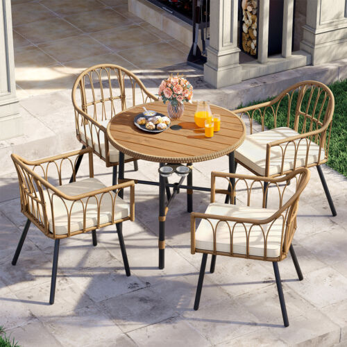 Outdoor Dining Set In Uzbekistan At Best S - Theodore 5pc Wicker Patio Dining Set Christopher Knight Home