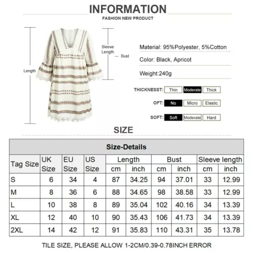 Ladies Holiday Boho Print V Neck Beach Sundress Women Floral Summer Midi Dress - Picture 3 of 17