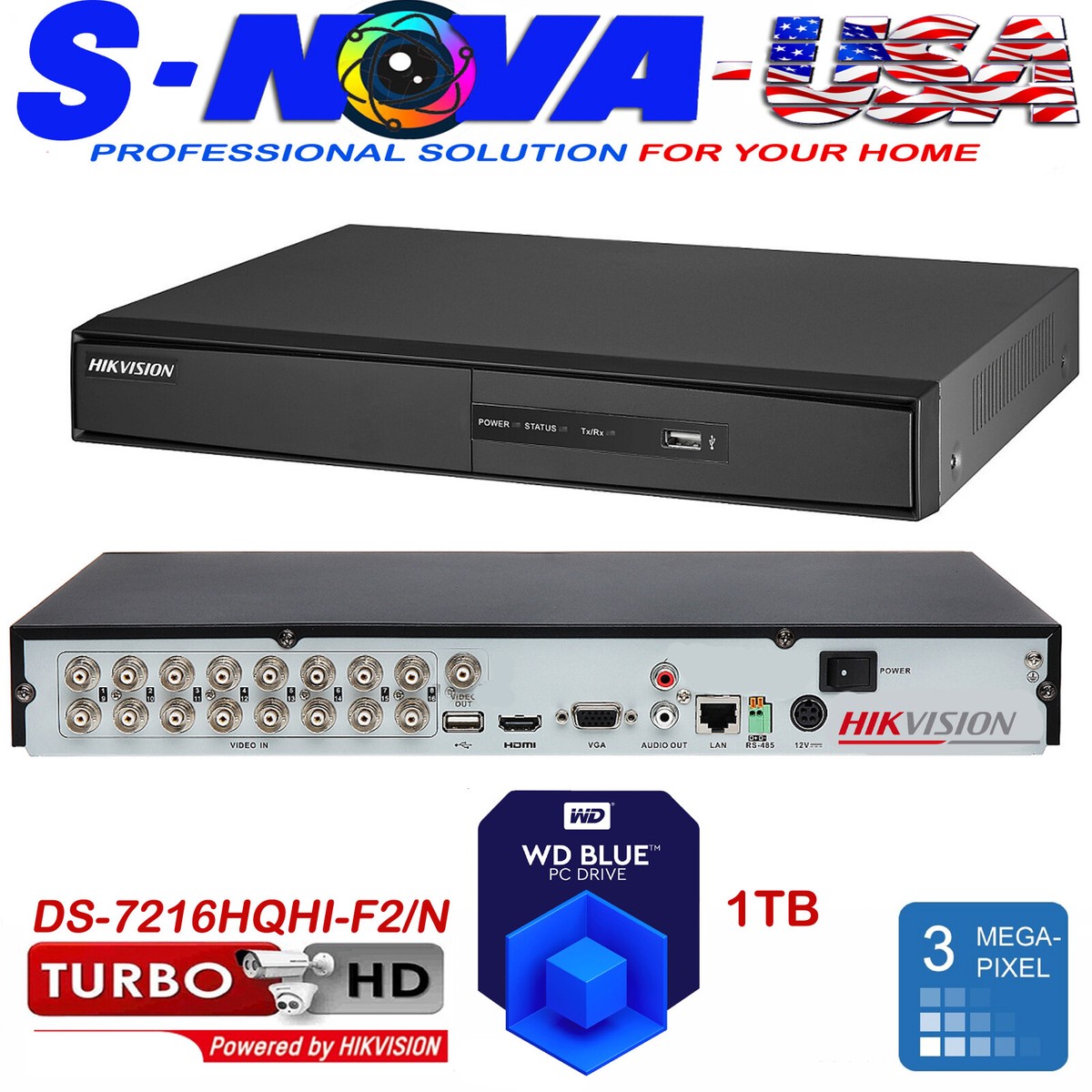 Hik ORIGINAL 16 Channel DVR 16CH DS-7216HQHI-K2 TVI-AHD-CVI
