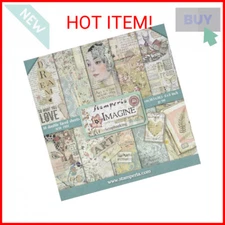 STAMPERIA INTERNATIONAL, KFT PAPER PAD 8X8 10PK IMAGINE, 20.3 x 20.3 (8" x 8"), 