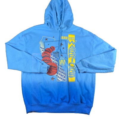 NBA Golden State Warriors Hoodie Women’s Small Blue Pullover Sweatshirt 