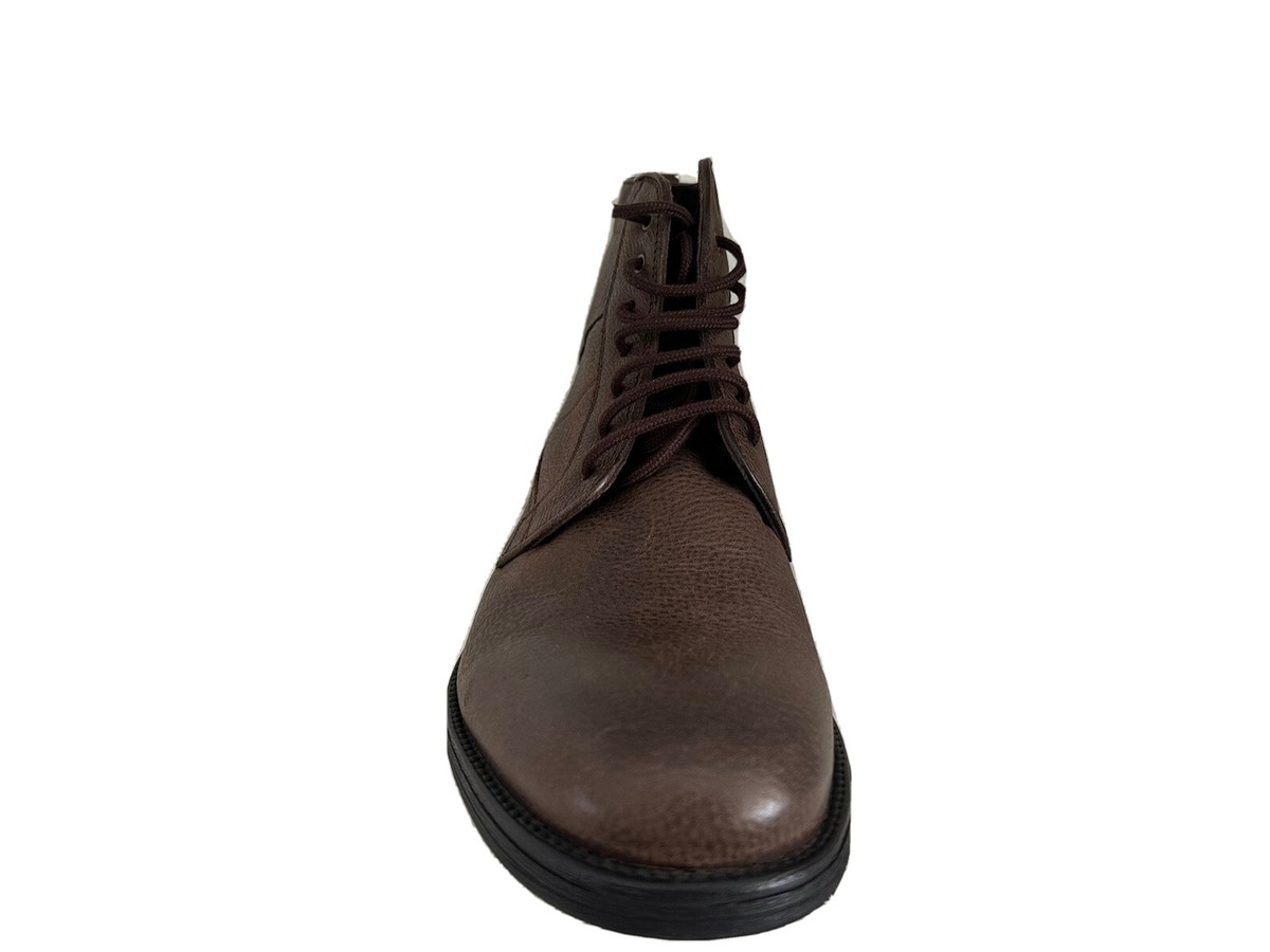 Geox Respira Jaylon Leather Brown Chukka Ankle Boots Men display picture 1