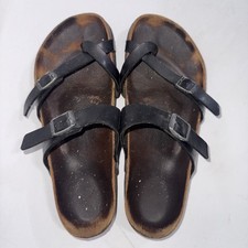 Birkenstock Black Leather Mayari Women's Sandals Size 41 READ
