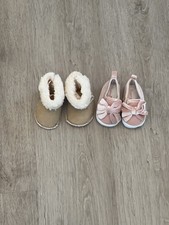 Infants Shoes 0-3 Months - Baby Girl Shoes Lot of 2 Pairs