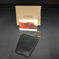 Vintage 1995 Auth Coach Squeeze Key Case Wallet   Black   W/Box w/Paperwork