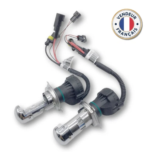 2x Ampoules xenon h4 bi-xenon 35W 10000K Auto moto sans relais 12V - Photo 1/2