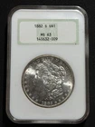 1882-S Morgan 90% Silver Dollar Graded MS 63 by NGC - Light Toning - Soap Box