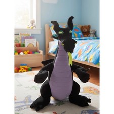 Disney Sleeping Beauty Maleficent Dragon Black Purple Plush Toy 19  H x 24  L