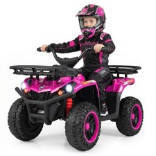 24V 4-Wheeler Ride on Toy w/Slow Start, Songs, Stories, Tunes, MIC/SD/USB Port