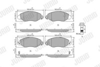 Jurid 573110J Bremsbelagsatz, Scheibenbremse For Ford