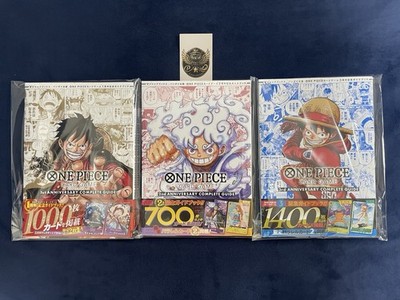 ONE PIECE CARDGAME ANNIVERSARY COMPLETE GUIDE Book Set 1st 2nd 3rd w/Promo Cards