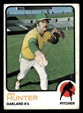 1973 Topps Baseball Jim Hunter #235 lower grade Oakland Athletics