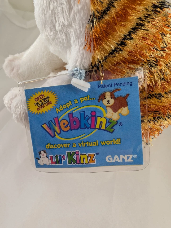 NUEVO CON ETIQUETAS GANZ WEBKINZ / HS042 / LIL'KINZ GATO CALLEJERO A RAYAS / con código / DE COLECCIÓN Foto 3 de 4