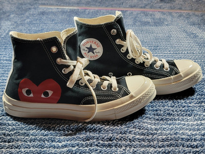 Converse Chuck Taylor All Star Hi Comme des Garcons Play Black Men's 7 Women's 9