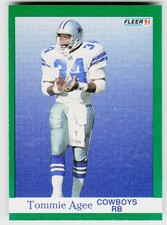 Tommie Agee, 1991 Fleer, #227, Dallas Cowboys,