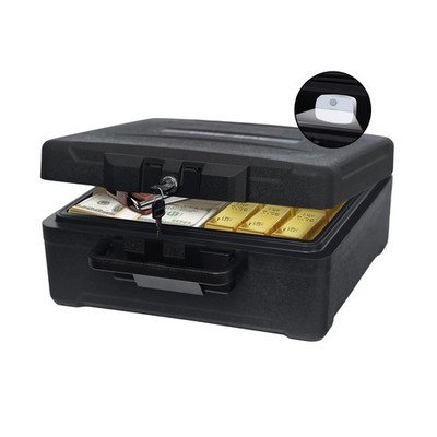 Fireproof Document Box with Key Lock   Large Portable Fire Safe for Home Docu...