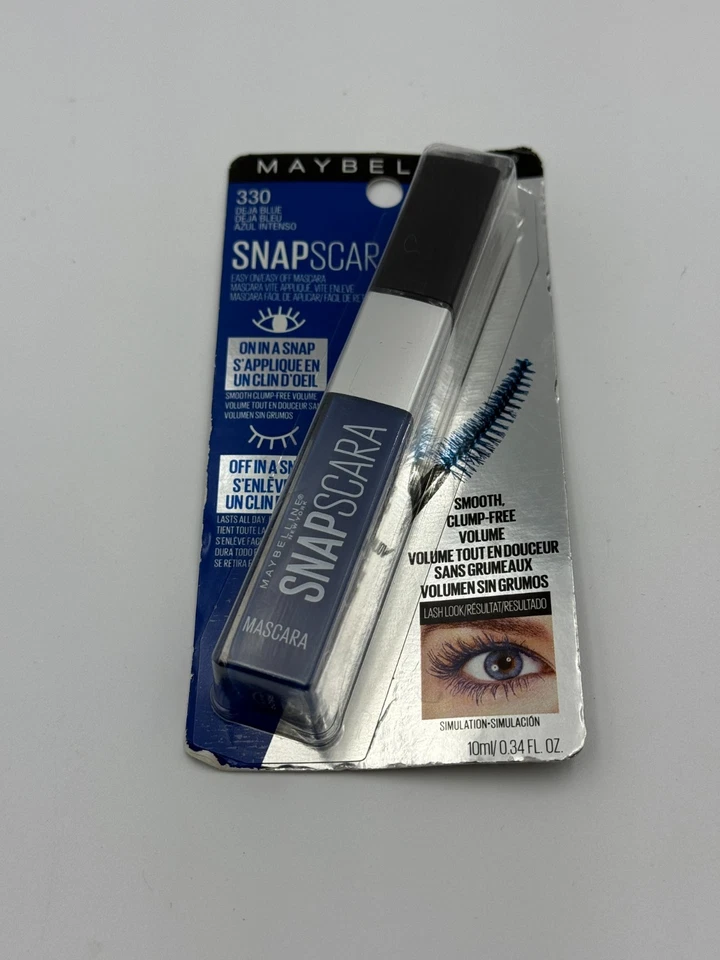 3 PACK Maybelline Snapscara Washable Volume Mascara #330 Deja Blue NEW - Image 2 of 4