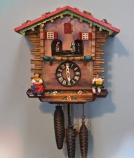 Cuckoo clock vintage west Germany black fores...
