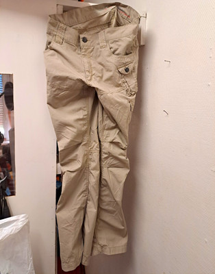 Lange Hose:Casablanca,Beige, Taschen, Knopf, 42 in,Schrittlänge 85,schön,Unisex