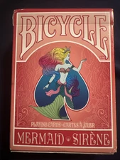 Bicycle Mermaid Playing Cards (Red) by US Playing Card Co New Open Box 2018