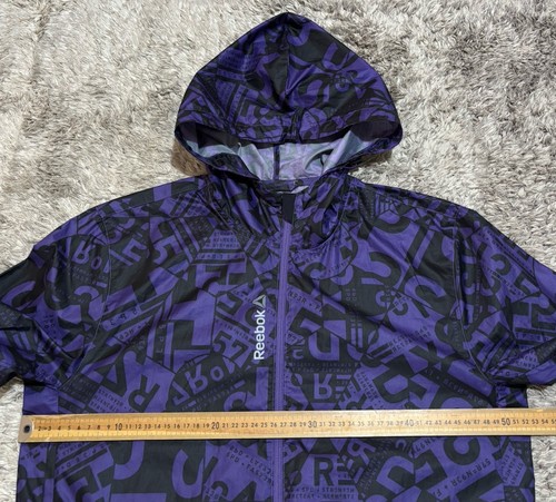 Reebok Playwind Ultra Lightweight Running Training Jacket Purple Womens S VGC - Picture 3 of 16
