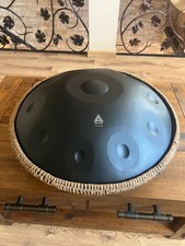 Tetra Handpan Tamburo D Curdo NERO 10 n 432 Hz 22' Acciaio Inox Regalo Principianti