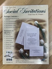 Printable High Quality Wedding Invitations, Envelopes, Cards NEW SEALED IN BOX
