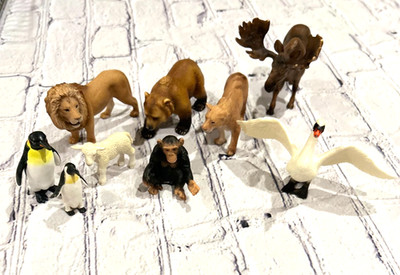 VTG Schleich Lot of 9 Wildlife, Farm Animals