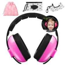 KiKi Babies Infant Noise Cancelling Headphones Ear Muffs Hearing Protection PINK