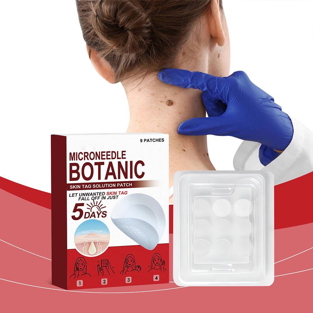 36 PCS MICRONEEDLE BOTANIC Skin Tag & Acne Patches,Skin Tag Remover,Protect Skin
