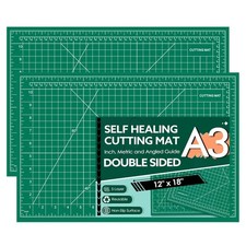 2 Packs Self Healing Cutting Mat 12" x 18" 18 inches x 12 inches, Green 