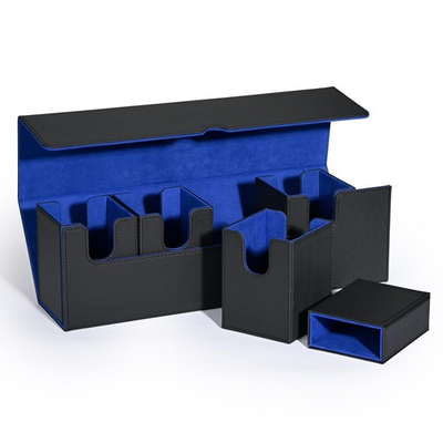 #ad Modern Blackamp;Blue Card Deck Box with Dice Tray for MTG Yugioh Sports Cards... $51.60