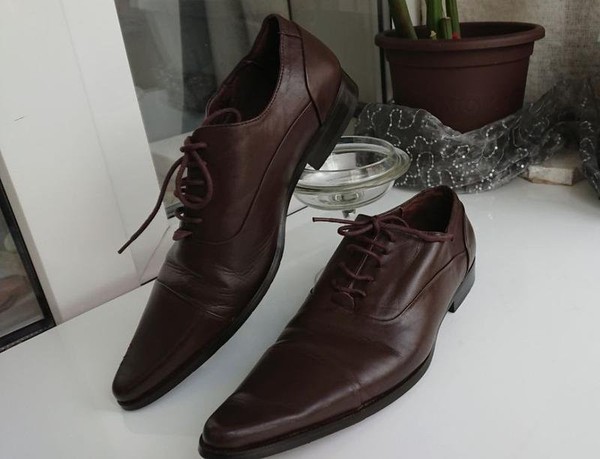 Men Balmain Heels Brown Leather 44