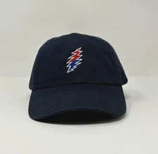 Grateful Dead Lightning Bolt Hat Baseball Dad Cap Unstructured Gratefuldead Blue