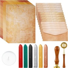 33 Pieces Vintage Paper and Envelopes Set, Including 12 Writing Stationery Paper