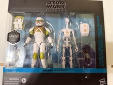 Hasbro Star Wars The Black Series Battlefront Clone Commando and B1 Droid