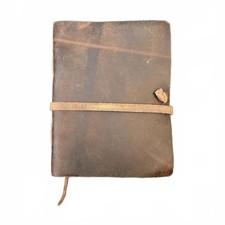 Handmade 8x6 Vintage Leather Journal – Rustic Blank Notebook for Writing, Art J4