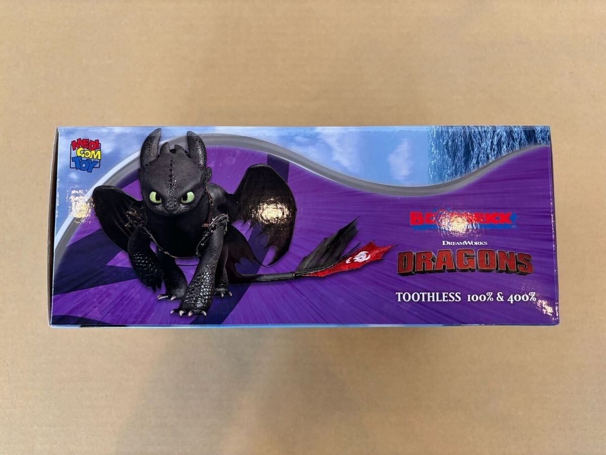 MEDICOM TOY BE@RBRICK TOOTHLESS 100％ & 400％ How to Train Your